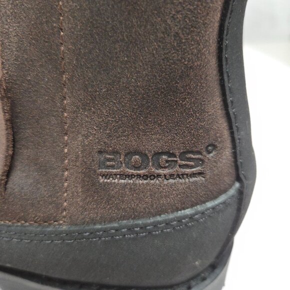 Bogs Casper Mid Coffee Leather Boots Men's Size 8.5 Waterproof w/ Box - Picture 8 of 11